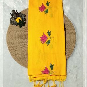 MulMul Cotton Flower Buti Saree