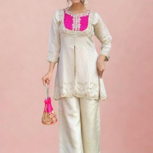 TOPLOT Women's Co-ord Set | Button-up, Loose-fit top with Artistic Abstract Prints| Relaxed Loose Fit Design